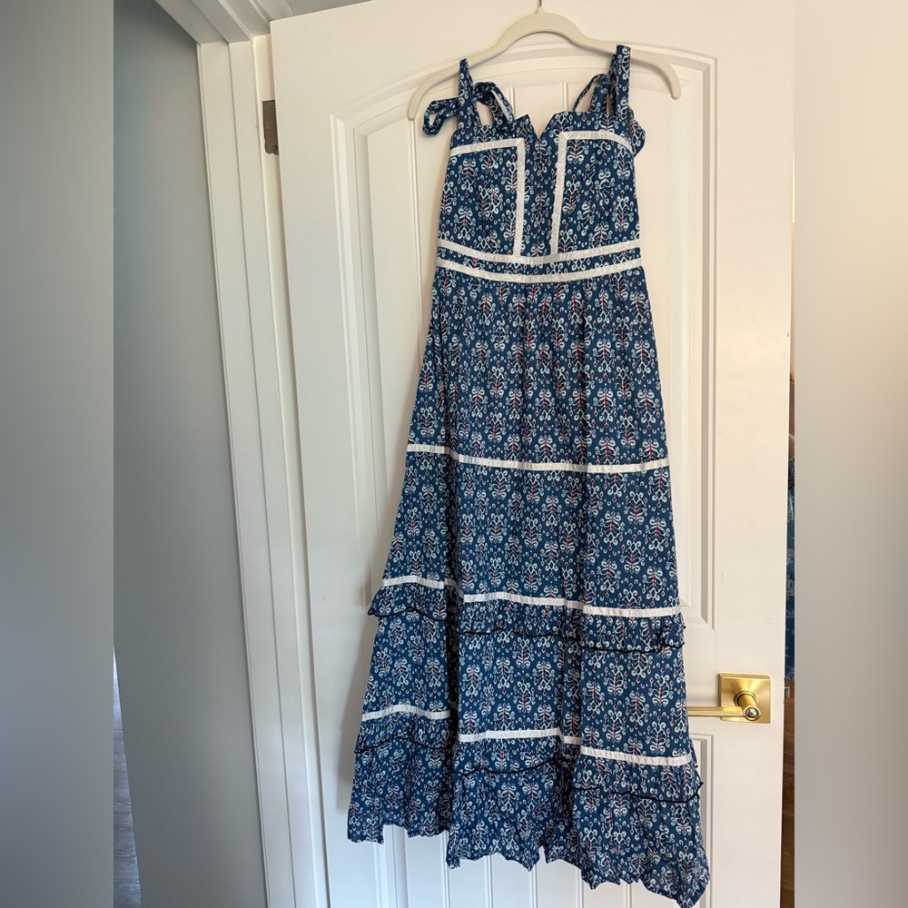 Chakeris Ella dress - blue floral maxi